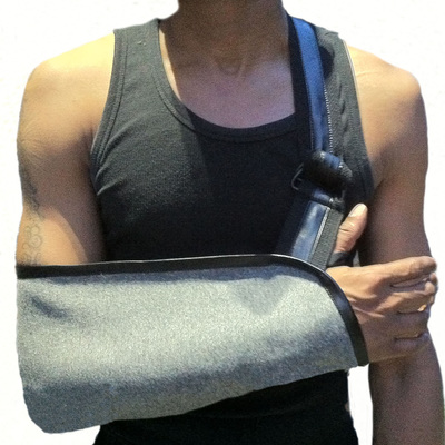 Heather Grey Flannel Arm Sling by Not Blue Designs