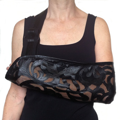 Stylish Scroll Arm Sling by Not Blue Designs